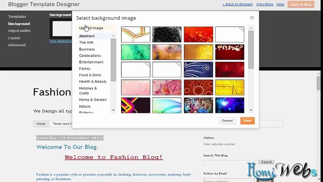 Blogger in Urdu or Hindi - 6. Templates Setting | HomiWebs.com