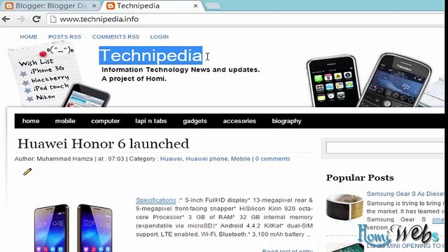Blogger in Urdu or Hindi - 1. Sign Up in Blogger | HomiWebs.com