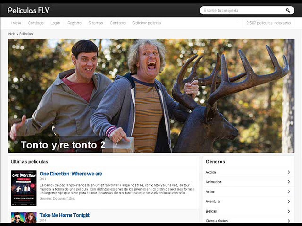 Web de Peliculas FLV online gratis