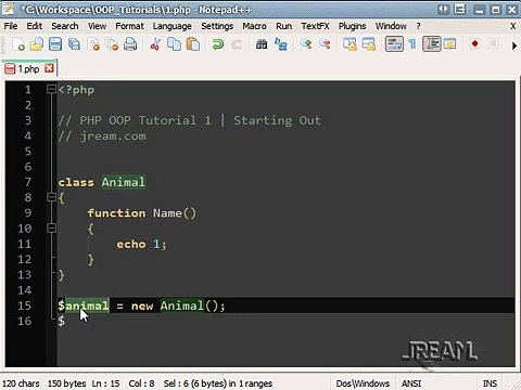 PHP Beginner OOP Tutorial - 1 - YouTube