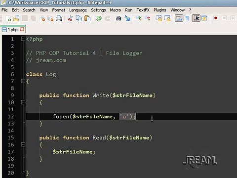 PHP File Logger Tutorial OOP - 4 - YouTube