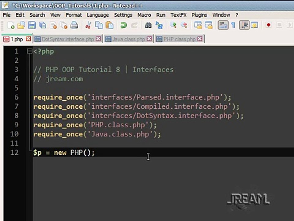 PHP OOP Tutorial 8 - Interfaces - YouTube