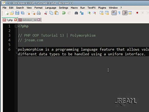 PHP Polymorphism OOP Tutorial - 13 - YouTube