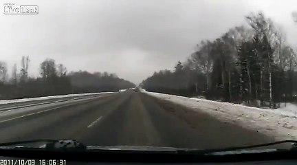 Close Call On Russian Highway - Funny Videos at videotri
