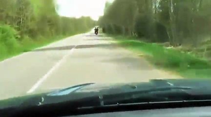 Driver Honks At Drunk Guys On Scooter - Funny Videos at videotri