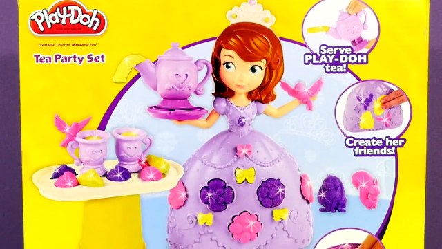 PLAY DOH Sofia The First Tea Party Set Disney Princess Royal Playdough Toy Videos by DCTC