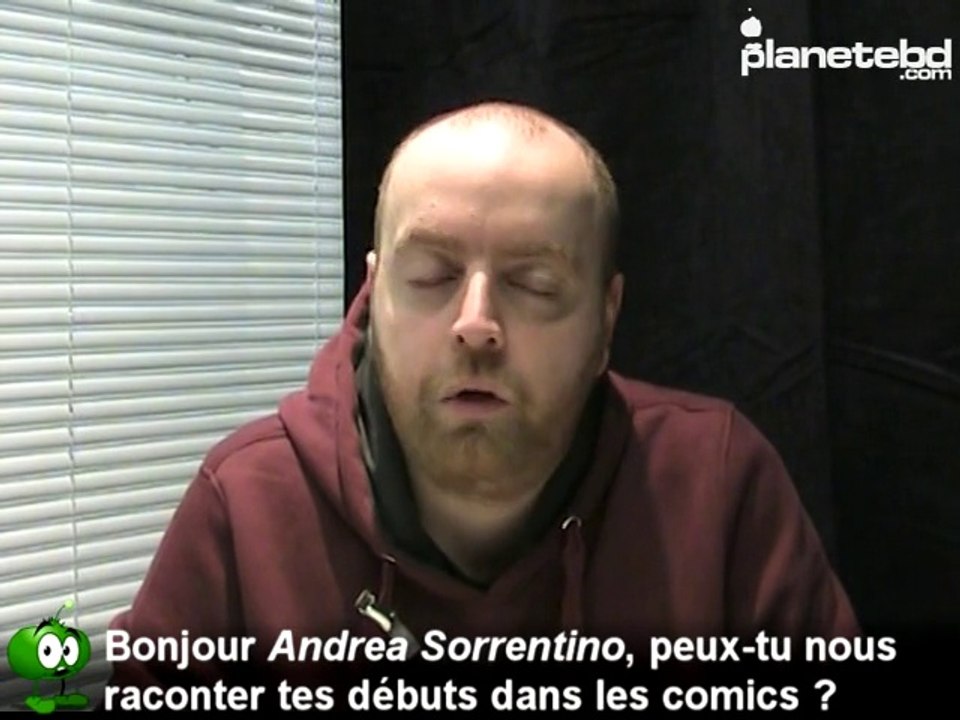 Andrea Sorrentino en interview sur PlaneteBD.com