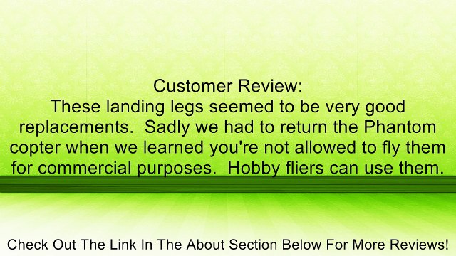 DJI Innovations Phantom Replacement Landing Gear Skid Legs Review