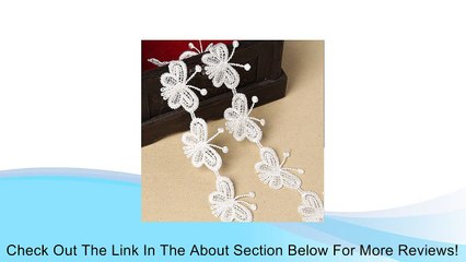 5yards White Butterfly Venise Lace Trim Beautiful Ribbon Crafts I0214 Review