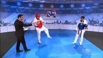 Un présentateur télé se moque du taekwondo