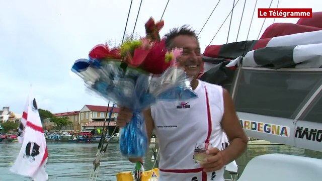Route du Rhum. L'arrivée d'Andrea Mura sur Vento di Sardegna