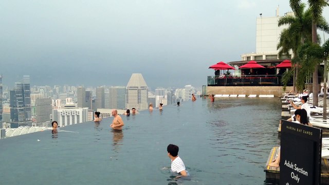 Piscine de l'Hotel Marina Bay Sand à Singapour