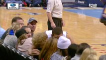 NBA player Javale McGee Kisses Denver Fan : Great Reaction!