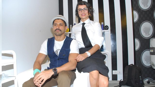 Farhan Akhtar Inaugurates Wife Adhuna Akhtars B:Blunt Salon Branch @ R City Mall !