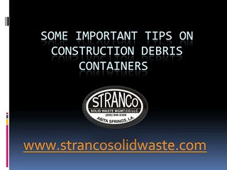 You must know this about construction debris boxes