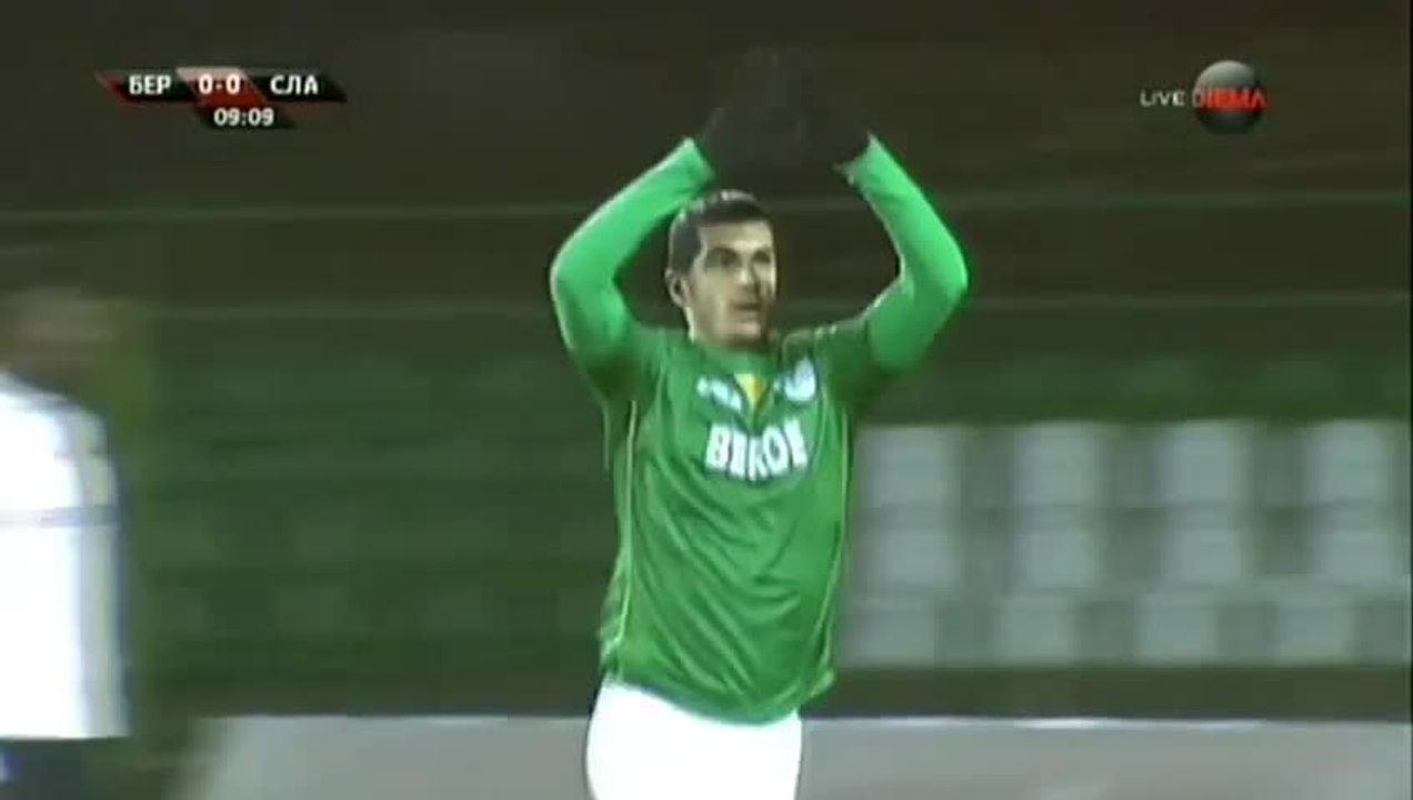 But de Salim Kerkar contre le Slavia Sofia