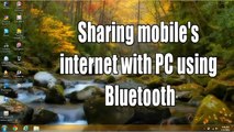 How to Share Mobile Internet with PC using Bluetooth Without PC Suites