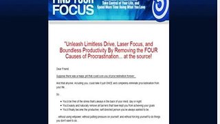 Find Your Focus   End Procrastination Without Willpower E Book
