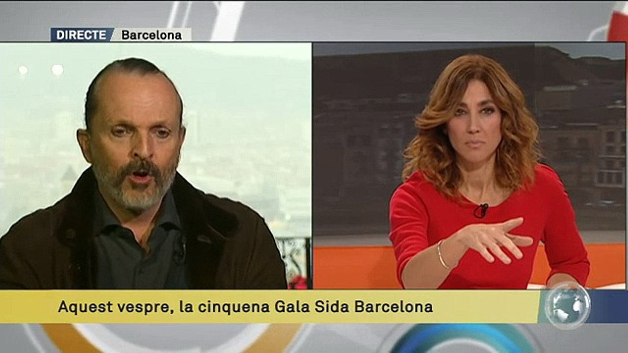 TV3 - Els Matins - Miguel Bosé: "La Gala de la Sida ja és un èxit. Fa 3 mesos que està ple"