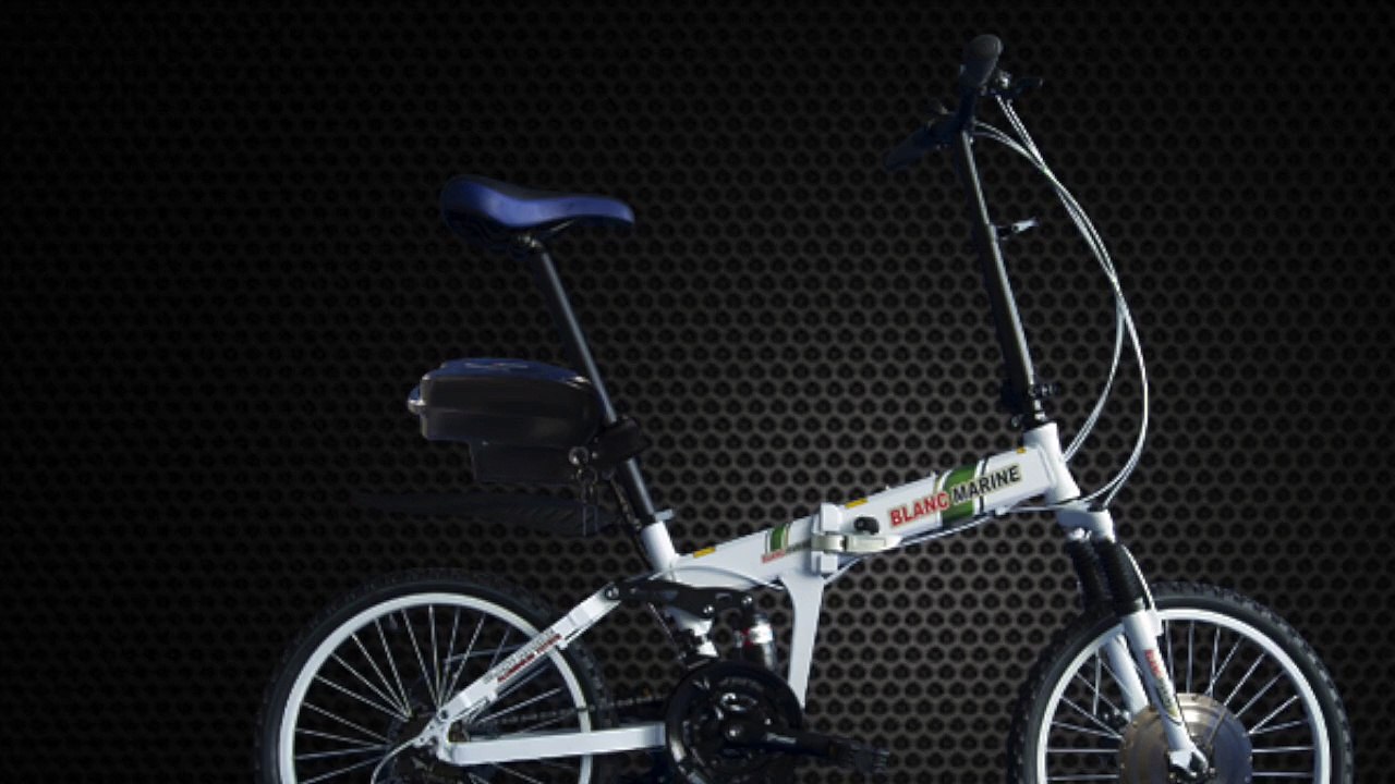 Vélo pliant Blanc-Marine 20PM4 électrique