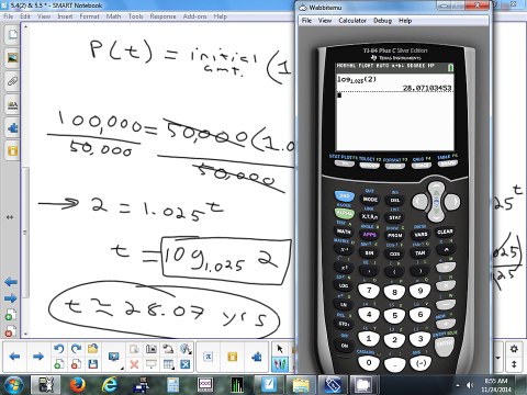5.4(2) & 5.5 Logarithmic Functions & Their Graphs 11-24-14