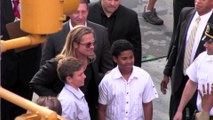 Brad Pitt greets fans at World War Z premiere in NYC