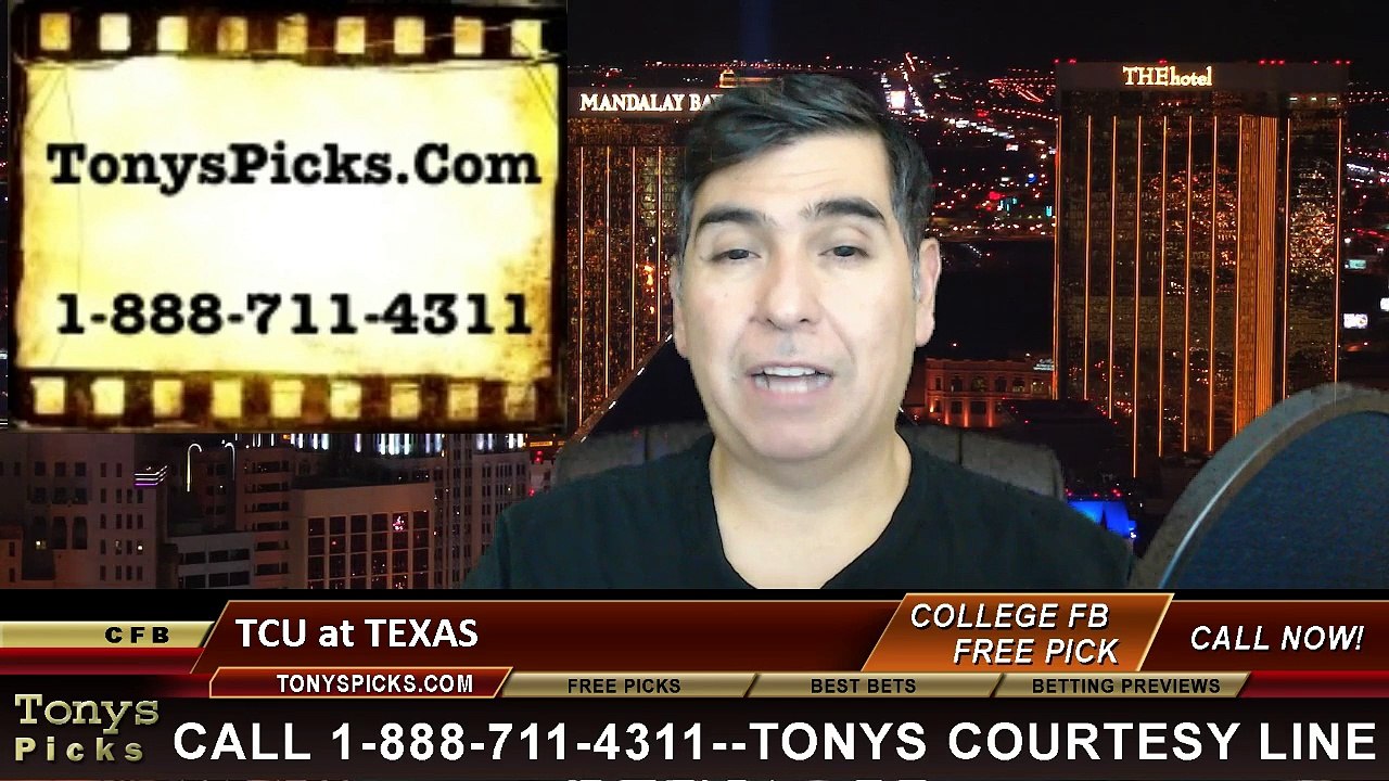 Texas Longhorns vs. TCU Horned Frogs Free Pick Prediction NCAA College Football Odds Preview 11-27-2014