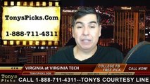 Virginia Tech Hokies vs. Virginia Cavaliers Free Pick Prediction NCAA College Football Odds Preview 11-28-2014