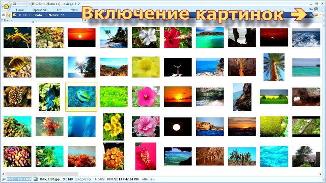 Картинки. oMega Commander. Файловый менеджер