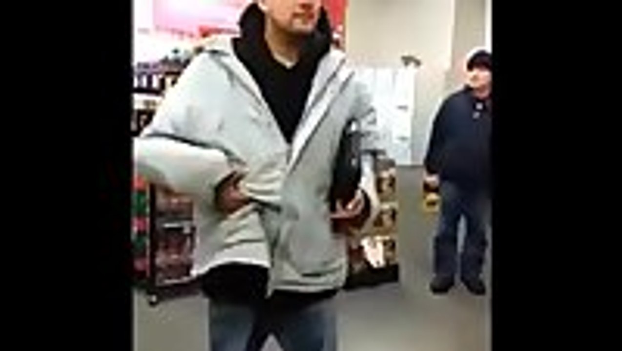 Drunk Guy Caught Stealing Bottles of Alcohol From Liquor Store