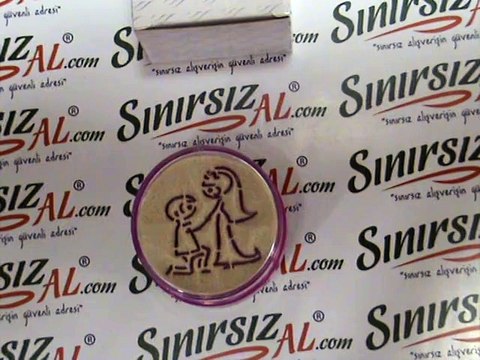 Kumdan Gelin Damat & Seni Seviyorum Lila Görsel Kumdan Hediye