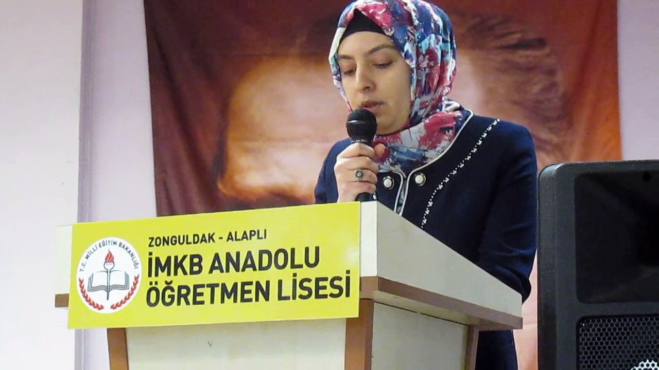 STAJYER ÖĞRETMEN BETÜL ÖZDEMİR'İN KONUŞMASI