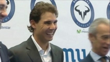 Rafa Nadal places the first stone of his Tennis Academy in Manacor