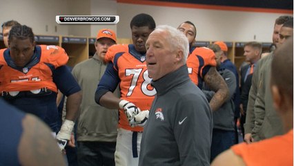 Broncos celebrate win over Dolphins