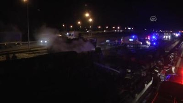 Tanker ile Tır Yandı: 1 Ölü, 1 Yaralı