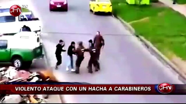 Revelan cómo se produjo violento ataque con un hacha en contra de Carabineros - CHV Noticias