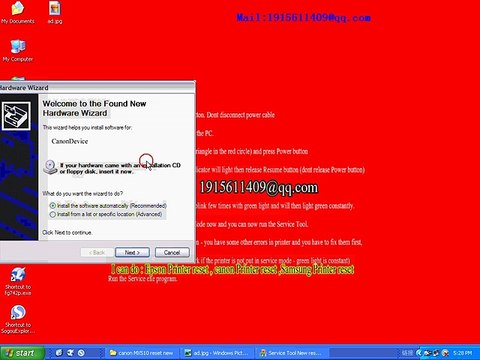 canon MX510 reset Waste ink 5B00