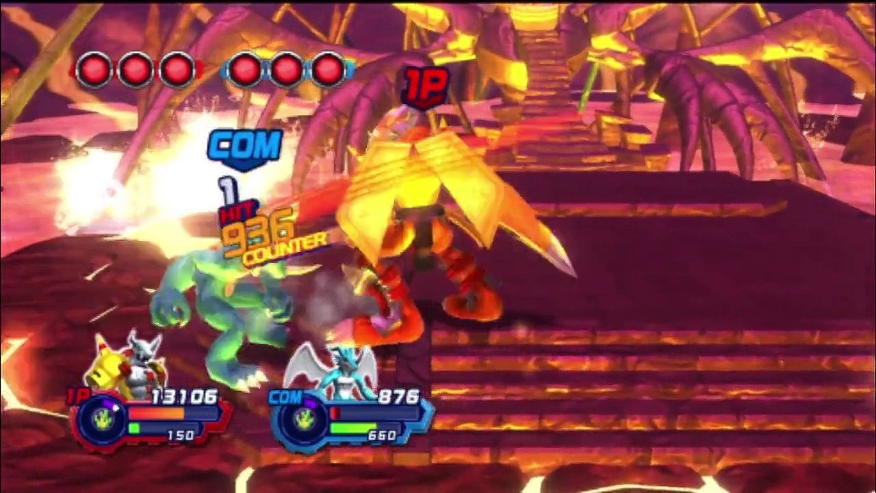 Agumon VS Veemon In A Digimon All-Star Rumble Battle / Match / Fight