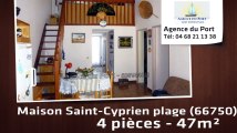 A vendre - maison/villa - Saint-Cyprien plage (66750) - 4 pièces - 47m²