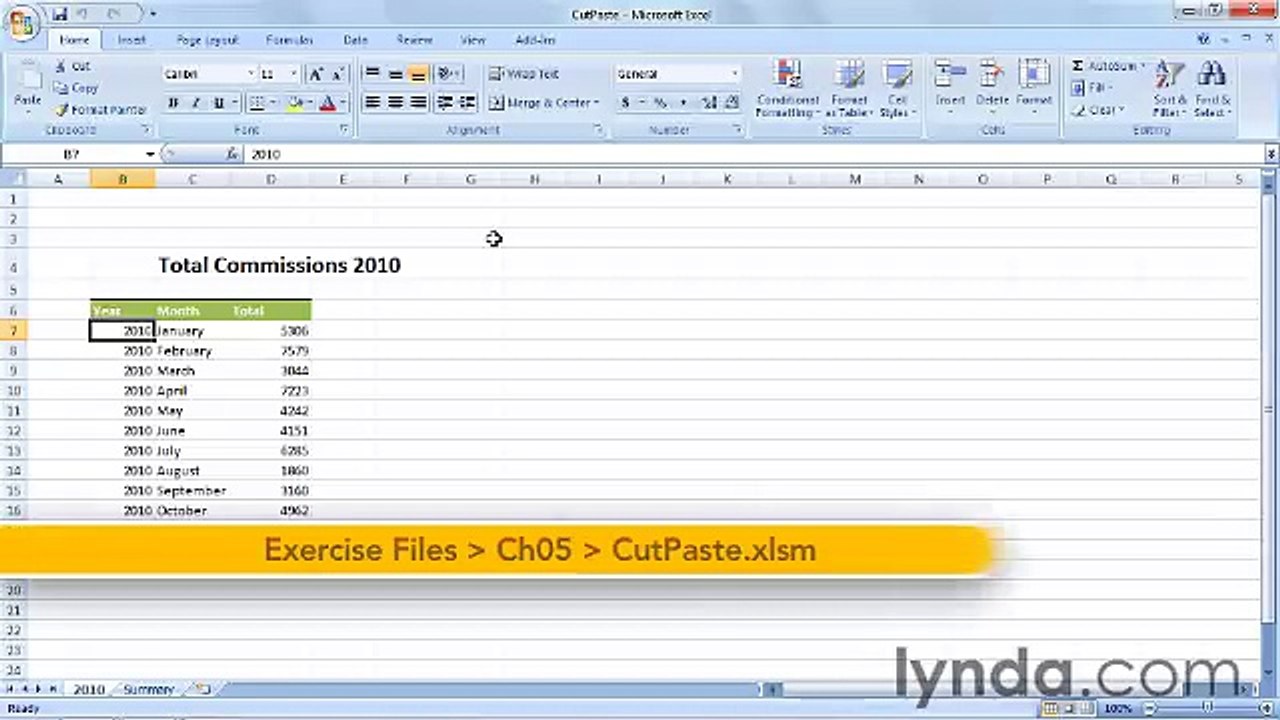 Starting With VBA in Excel lecture 29 cut copy