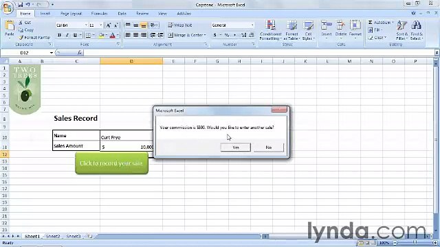 Starting With VBA in Excel lecture 42 capstone