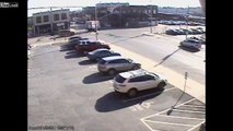 SUV car Crashes into Brick Building, and Building Collapses on the car!