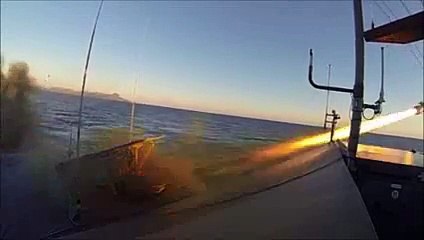 Norwegian warship blown up by missile
