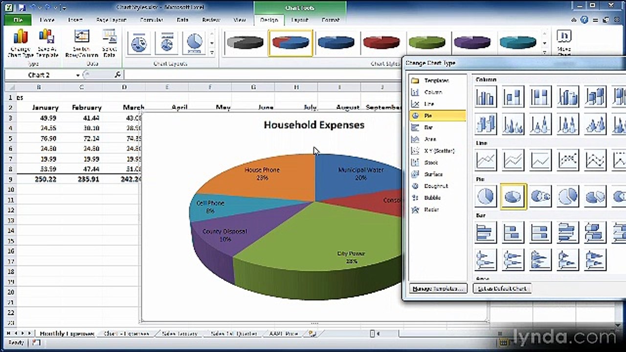 Excel essential 2010 lecture 36 chart Appearance