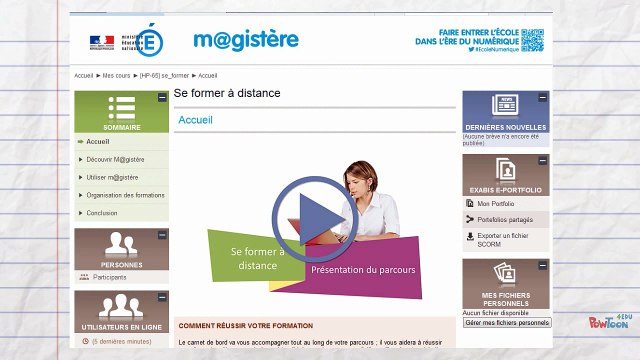 Construire un parcours M@gistère