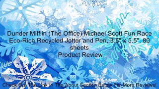 Dunder Mifflin (The Office) Michael Scott Fun Race Eco-Rich Recycled Jotter and Pen, 3.5
