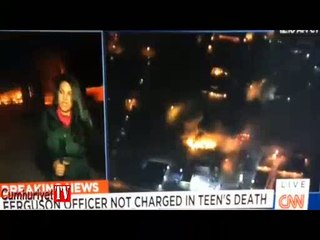 Canlı yayında başına taş isabet etti