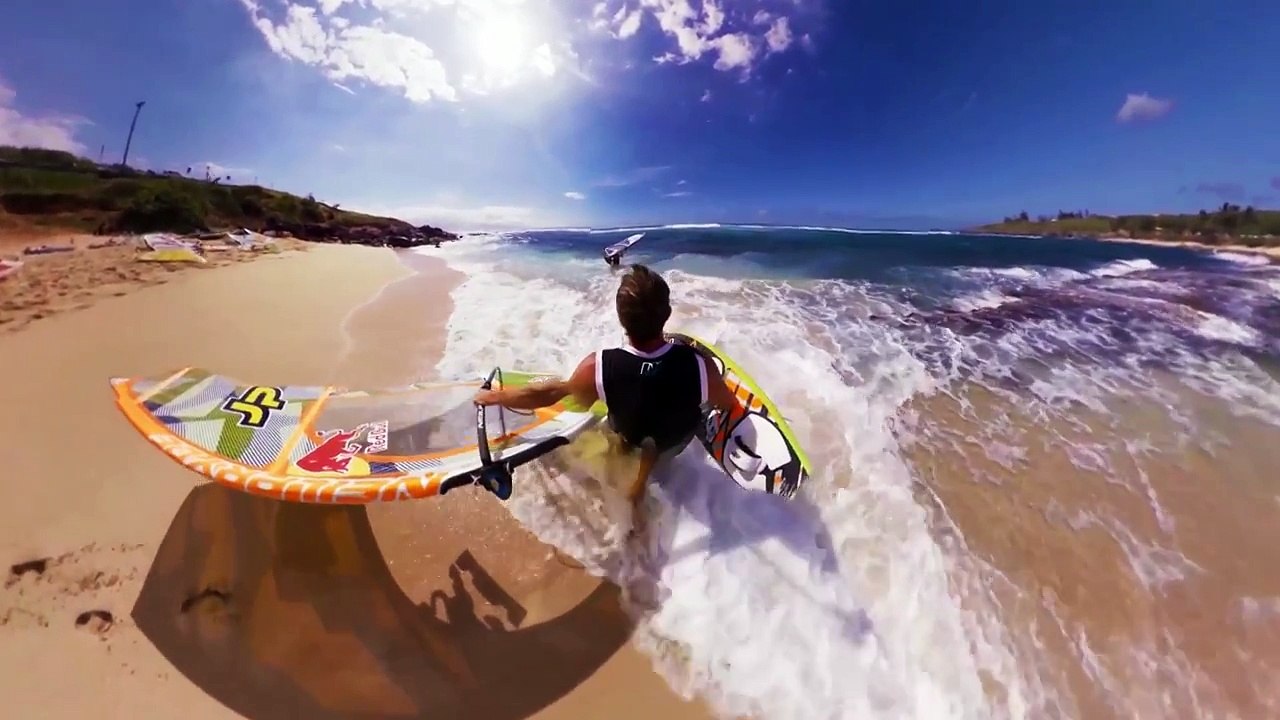 Session Windsurf à 360° panoramique - filmé avec un pole-mounted camera