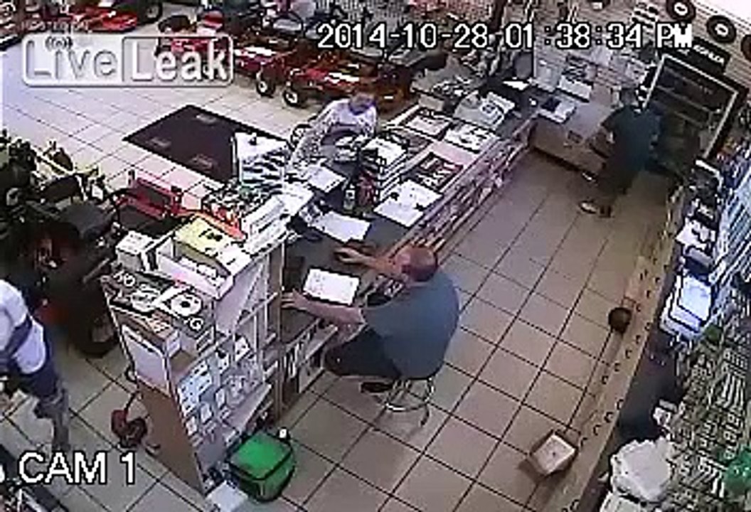 Stealing a Chainsaw  Down The Pants