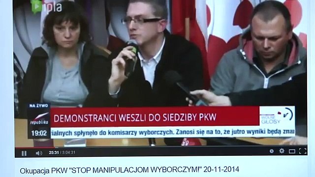 podziemna TV - Wybory i PROTEST obywatelski w PKW (Grzegorz Braun) (24.11.2014)